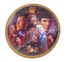 Star Trek V The Hamilton Collection Plate Signed by Takei Nimoy Koenig S... - £759.24 GBP