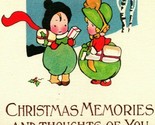 Vtg Postcard 1910s Chirstmas Memories and Thoughts Of You UNP Internatio... - $6.88