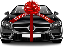 Happy Birthday Car Bow Big Car Ribbon Bow Large Gift Wrapping Bow Giant Bow for  - £18.79 GBP