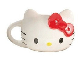 Hello Kitty Head with Bow Large 18 oz Sculpted Ceramic Mug, NEW UNUSED - £13.14 GBP
