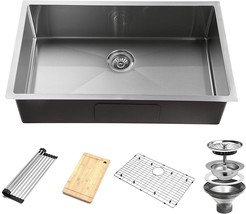 32 Inch Undermount Workstation Kitchen Sink 16 Gauge Single Bowl Stainle... - £242.59 GBP