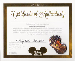 Avengers Infinity Gauntlet Disney Movie Club Pin Marvel VIP &amp; Certificat... - £7.19 GBP
