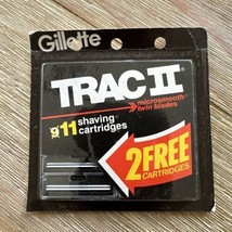 2 - Gillette TRAC II Shaving Cartridges Pack of 11 Vintage Old Stock - One Open - £19.52 GBP