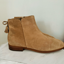 KATE SPADE Sadie Side Zip Tasseled Ankle Suede Boots,  Almond, Size 9.5,... - $139.00