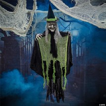 Witch Prop Hanging 42&quot; Ugly Scary Spooky Gray Hair Gnarly Halloween SS94866 - £40.59 GBP