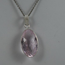 925 Sterling Fine Silver Handmade Pendant Natural Pink Amethyst Gift FSP-2423 - £25.76 GBP