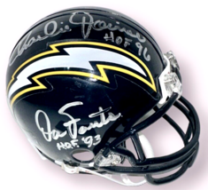 Dan Fouts &amp; Charlie Joiner Autographed Signed Chargers Riddell Mini Helmet W Coa - £147.90 GBP