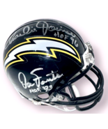 DAN FOUTS &amp; CHARLIE JOINER AUTOGRAPHED SIGNED CHARGERS RIDDELL MINI HELM... - £148.62 GBP