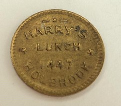 Detroit, Michigan MI Harry&#39;s Lunch Tavern 1447 Holbrook 5¢ Trade Token - £9.95 GBP