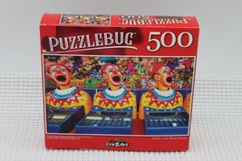 PUZZLEBUG CraZart 18.25&quot; X 11&quot; Puzzle 500 Piece Ping Pong Clowns Midway ... - £7.82 GBP