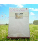 Damask Tablecloth Spring Meadow 90” Round Light Yellow Champagne Seats 6... - $18.76
