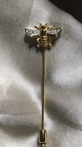 Trifari Bee Stick Pin With Rhinestone Crystals Vintage - $26.96