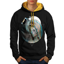 Wellcoda Skull Mystic Arts Mens Contrast Hoodie, Fantastic Casual Jumper - $39.36