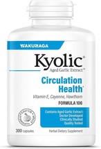 Kyolic Aged Garlic Extract Formula 106, Circulation Health, 300 Capsules (Packag - £47.95 GBP