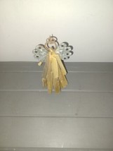 Rustic Driftwood Angel Christmas Tree Ornament Metal Wings and Head/Halo - $24.99