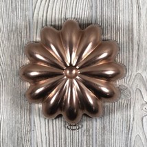 Jello Cake Mold Copper Tone Aluminum 3 1/2 Cup Fluted Scallop Wall Hanging  - £8.59 GBP