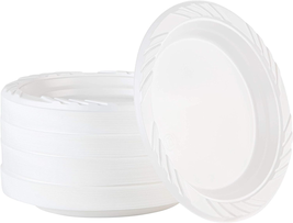 100 Count Disposable 6 Inch White Plastic Dessert Plates - $14.77