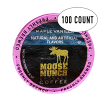 Moose Munch Coffee, Maple Vanilla, 100 Single Serve Cups - £43.16 GBP
