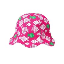 NWT Gymboree Girls Swim Shop Reversible Fish Pink Sun Hat Size Small - £7.02 GBP