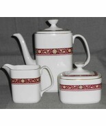 Royal Doulton MINUET PATTERN 3 pc Set COFFEE POT/CREAMER/SUGAR Made in E... - $130.24 CAD
