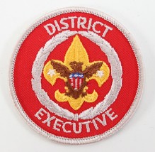 Vintage District Executive Red Silver Insignia Position Boy Scouts BSA P... - $11.69