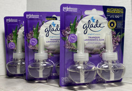 TRANQUIL LAVENDER &amp; ALOE 6 Glade PlugIns Scented Oil Refills New - £15.30 GBP