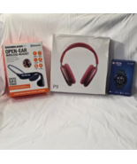 BUNDLE (Red P9 Wireless Headphones + SoundLogic OpenEar + Pink Smart Watch) - $1,174.13 MXN