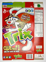 2004 Empty General Mills Trix Hidden Trix Clue Pack 12OZ Cereal Box SKU ... - $18.99
