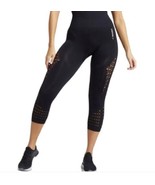 Gymshark Energy Plus Seamless Laser Cut Out Detail Cropped Leggings Blac... - £18.16 GBP