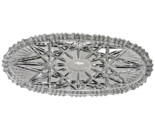 Vintage Imperlux Fine crystal Small oval tray 8.5x3.5 Star Pattern - $24.00