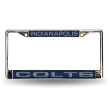 NFL Indianapolis Colts Laser Chrome Acrylic License Plate Frame - £23.44 GBP