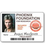ANGUS MACGYVER VINTAGE NAME BADGE HALLOWEEN COSTUME PIN BACK COSPLAY PROP - $15.24
