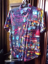 Robert Graham Hustle N Bustle Short Sleeve New York Button Up Shirt Size Large - £115.90 GBP