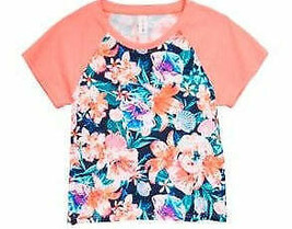 Ideology Little Girls Floral-Print Rash Guard Swimsuit Top, Size 6 - $12.86