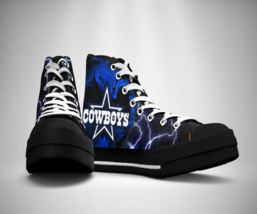 Dallas Cowboys Super Bowl Printed Canvas Sneakers SHoes - £31.87 GBP+