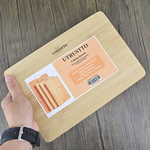 UTRUSTTO Bamboo Cutting Boards for the Kitchen Heavy Duty Wood Cutting Board - £13.42 GBP