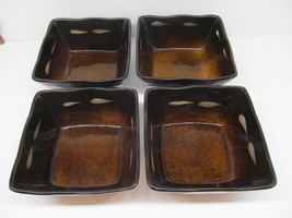 Mikasa Gallatin Set Of Four 5 3/4&quot; Square Cereal Bowls In Good Used Cond... - £21.64 GBP