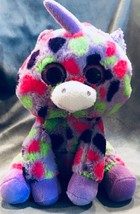 Plush Ty Stuffed Unicorn Pink purple Colors Adorable Toy Beanie Baby 6" Tall B9 - £9.55 GBP