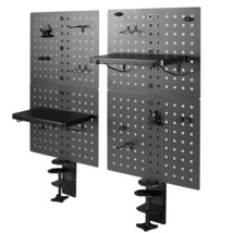 VIVO Steel Clamp-on Desk Pegboard, 24 x 20 inch Privacy Panel, Magnetic Peg Boar - £87.92 GBP