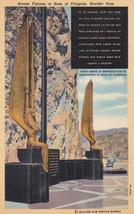 Boulder Dam Bronze Figures at Base of Flagpole Arizona AZ Nevada NV Post... - £2.39 GBP