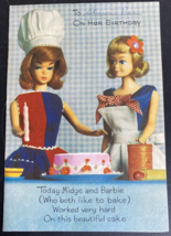 Barbie &amp; Midge Birthday Greeting Card American Greetings Used Vintage 1965 - £36.96 GBP