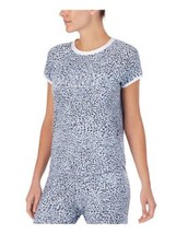 DKNY Womens Sleepwear Contrast-Trim Sleep T-Shirt Size Medium Color Blueprint - £29.59 GBP