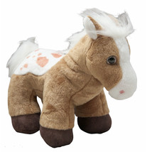 Horse Stuffed Animal Plush Toy Tan Spotted Pony Equestrian First &amp; Main 10&quot; - £12.82 GBP