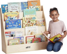 Classroom Bookshelf, Streamline Book Display, Ecr4Kids, Natural. - £135.89 GBP