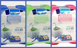 Smash Salad Box Reusable Lunch Container with Space for Extras 3 Colors to Pick - £19.01 GBP