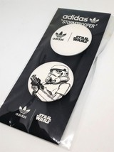 Adidas x Star Wars Stormtrooper Button Pin Badge Set Of 2 - Hong Kong Exclusive - £27.89 GBP