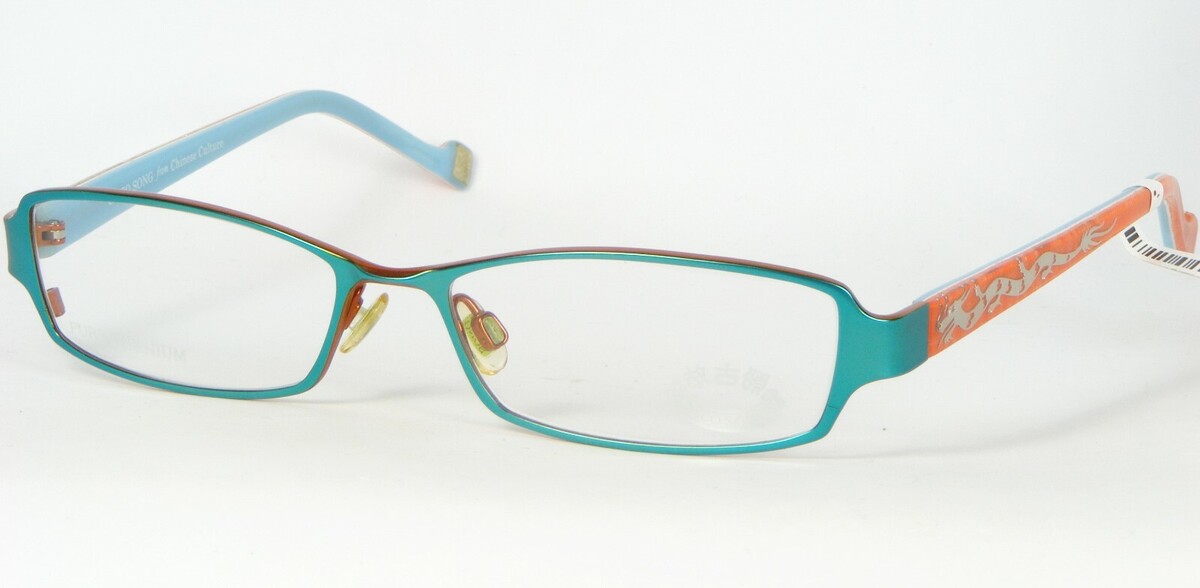 Coco Song Jardin Exotique 1 Turquoise / Orange Lunettes Monture 52-15-135mm - $254.41
