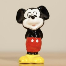 Vintage Walt Disney Productions Mickey Mouse Ceramic Figurine Japan 2.5&quot; Tall - £9.36 GBP