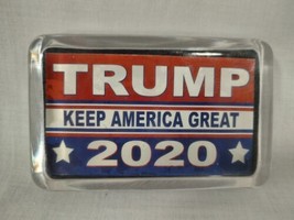 Trump Keep America Great 2020 Paperweight Waterfall Glass Collection 8 O... - $18.69