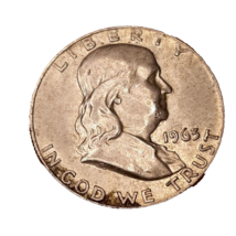 ½ Half Dollar Franklin Silver Coin 1963 D Denver Mint 50C KM#199 liberty... - £15.06 GBP